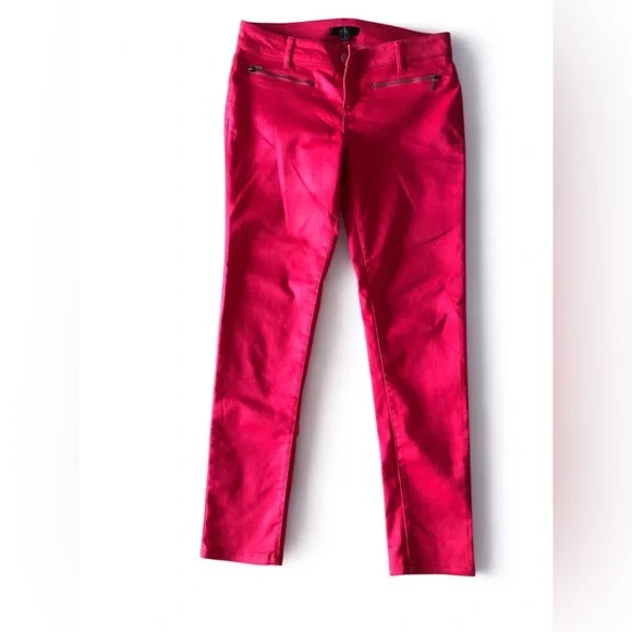 Fire Los Angeles Hot Pink Slim Pants with Zip Details - Picture 1 of 3